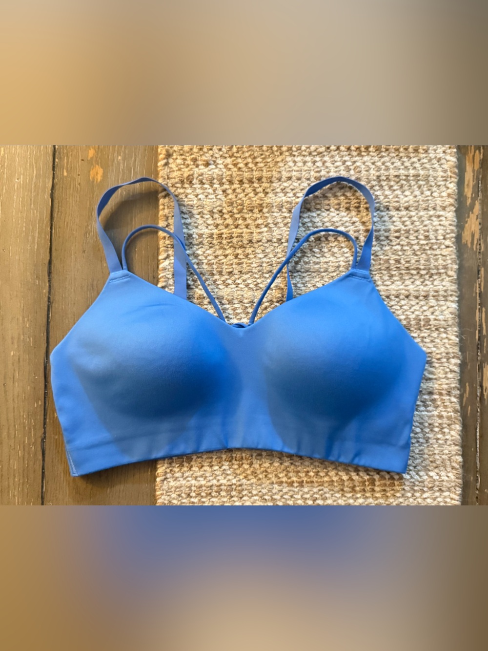 Gymshark Blue Strappy Back Sports Bra Women’s XL Activewear